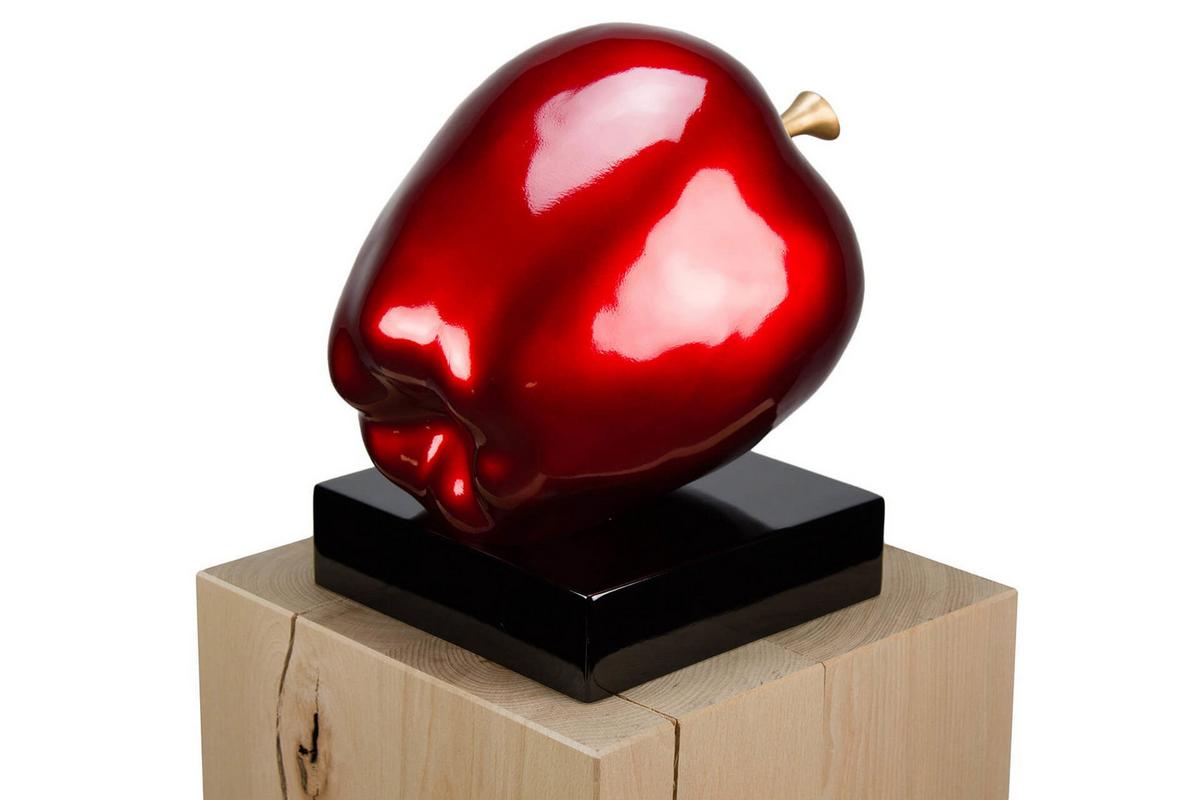 SKULPTUR Rot 32/31 cm - Rot, Stein (3/31/24cm) - KUNSTLOFT