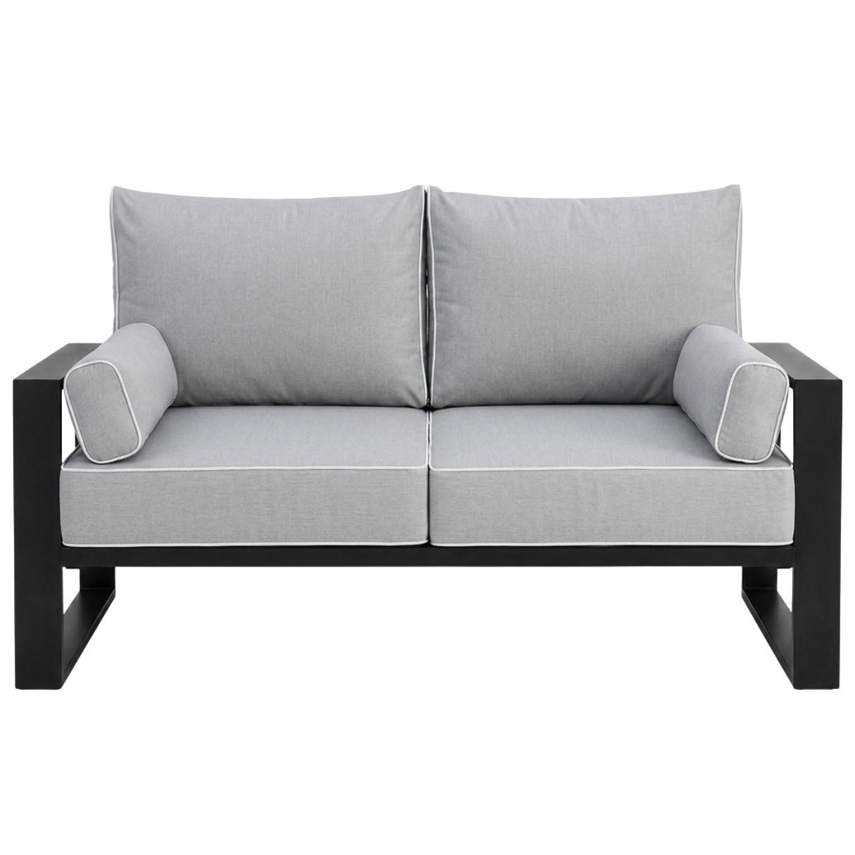 LOUNGESOFA 2-Sitzer Verdino mit Metallrahmen 150 cm Hellgrau - Hellgrau, Metall (150/90/87cm) - Beautysofa