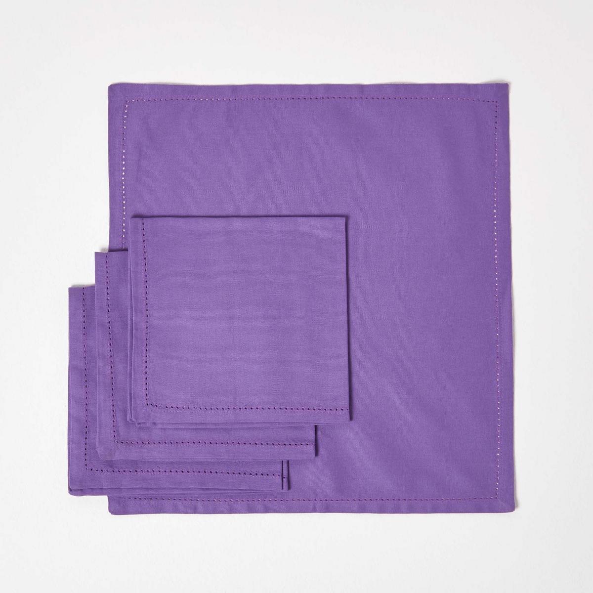 STOFFSERVIETTEN 4er-Set lila 45/45 cm, 100% Baumwolle - Lila, Textil (45/45cm) - Homescapes
