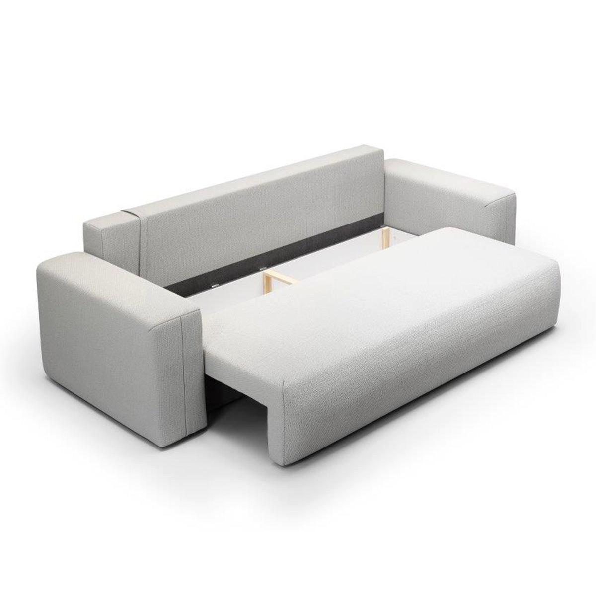 SOFA Bliss 3 Sitzplätze Hellgrau - Grau, Holz (252/72/97cm) - Petits-meubles