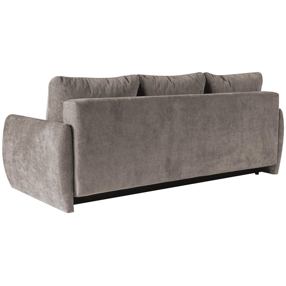 SCHLAFSOFA Piero 3-Sitzer mit Schlaffunktion, Braun - Braun, Textil (222/93/99cm) - Beautysofa
