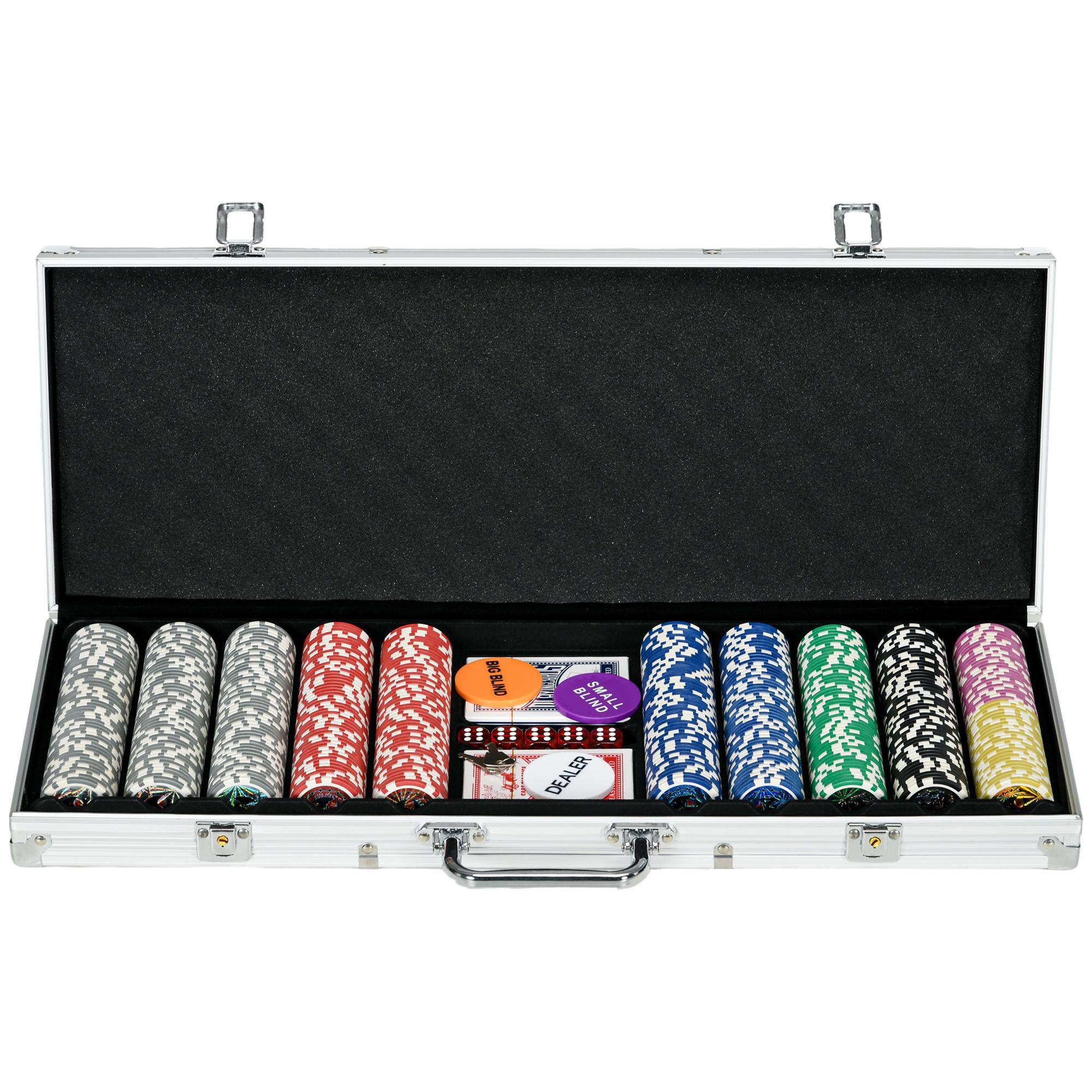POKERKOFFER-SET Aluminium PS-Kunststoff Silber - Silberfarben, Metall (23.5/56cm) - SPORTNOW