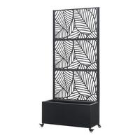 TRENNWAND Surnskoki - Schwarz, Metall (82/190cm) - casa.pro