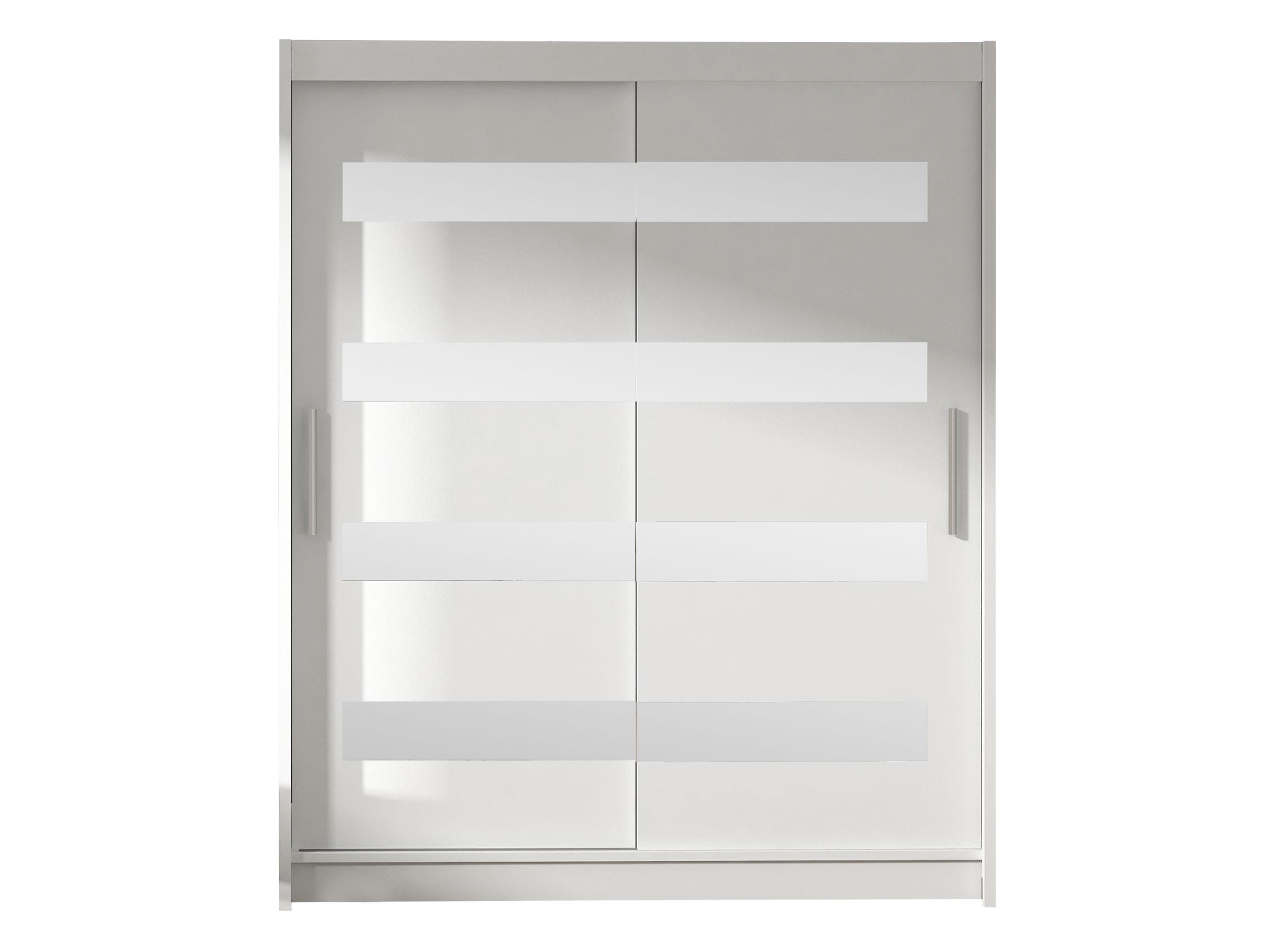 SCHWEBETÜRENSCHRANK Westa XIII - Silberfarben/Weiß, Holzwerkstoff/Metall (150/200/58cm) - MIRJAN24