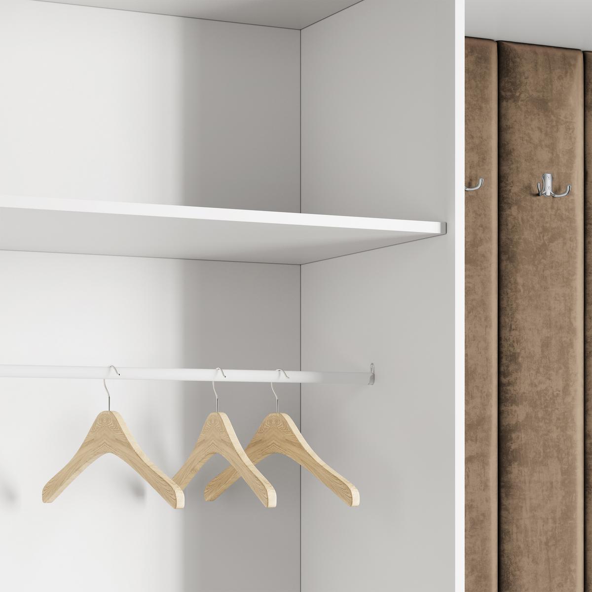 GARDEROBENSCHRANK REMA 180/240/60 cm Modern Garderobe-Set Eiche Lefkas - Eichefarben/Schwarz, Holzwerkstoff (180/240/60cm) - MASSENO