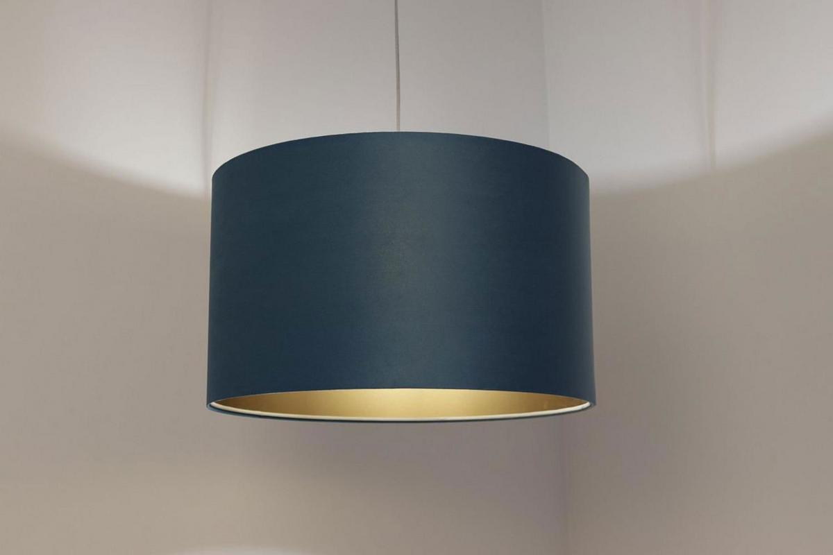 HÄNGELEUCHTE Blau 40/25 cm - Blau/Kupferfarben, Kunststoff (40/0.8/25cm) - ONZENO