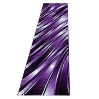 KURZFLORTEPPICH DRAU, mit abstraktem Wellenmuster, Violett, 80 x 300 cm - Lila, Textil (80/300cm) - KADIMA DESIGN