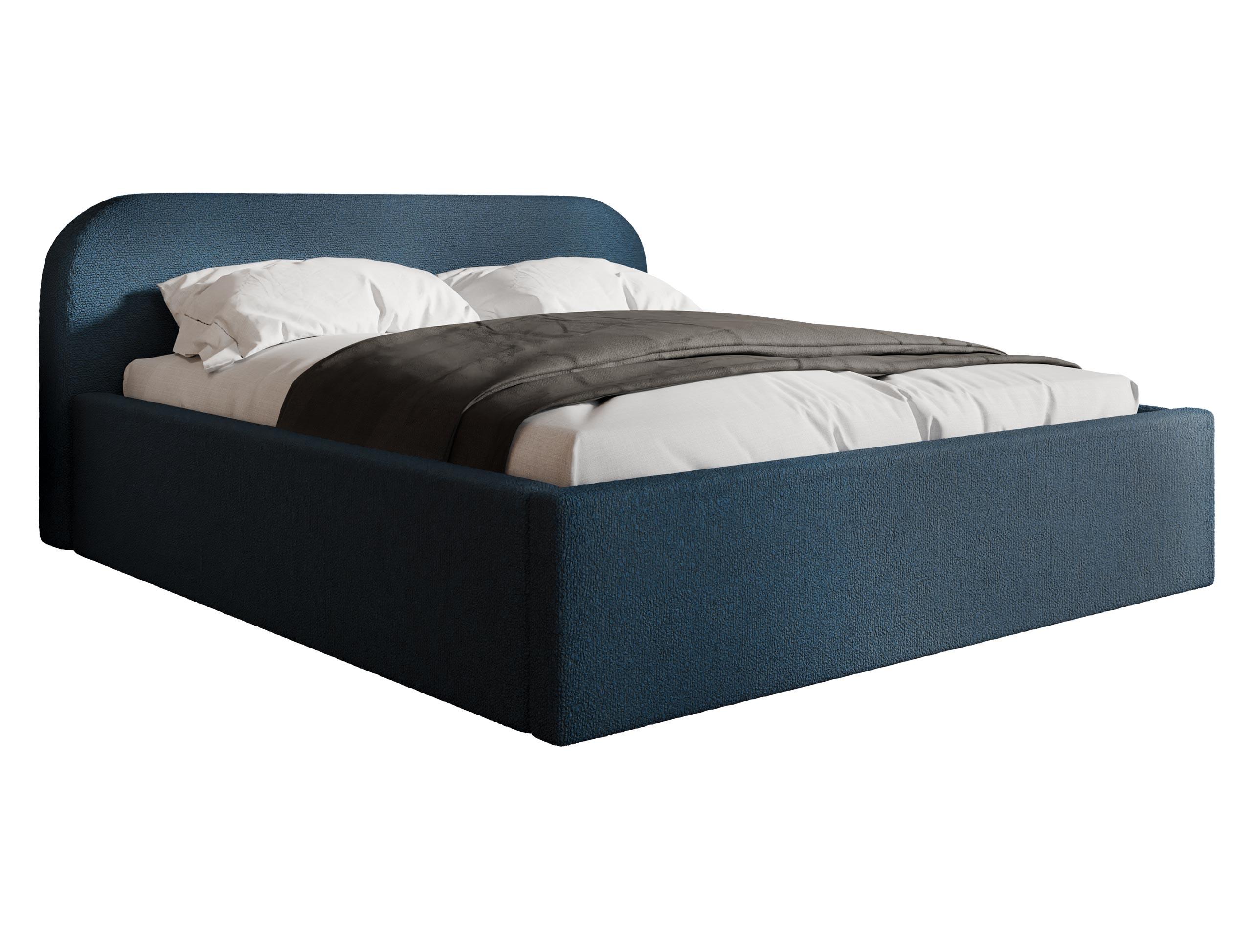 POLSTERBETT Deisin - Blau/Naturfarben, Holz/Holzwerkstoff (160/200cm) - MIRJAN24