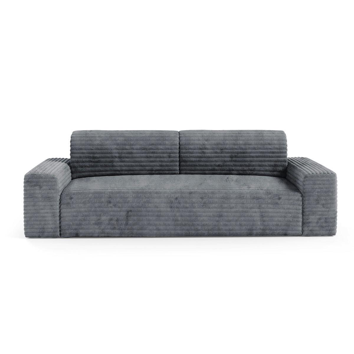 SOFA Fabio 3 Sitzplätze Grau - Grau, Holz (260/82/102cm) - Petits-meubles