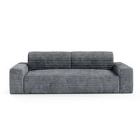 SOFA Fabio 3 Sitzplätze Grau - Grau, Holz (260/82/102cm) - Petits-meubles