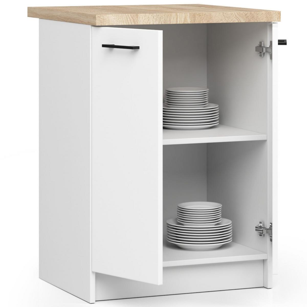 UNTERSCHRANK Weiß 85/60/46 - Weiß, Holzwerkstoff (60/85/46cm) - RAUMHIRSCH FURNITURE