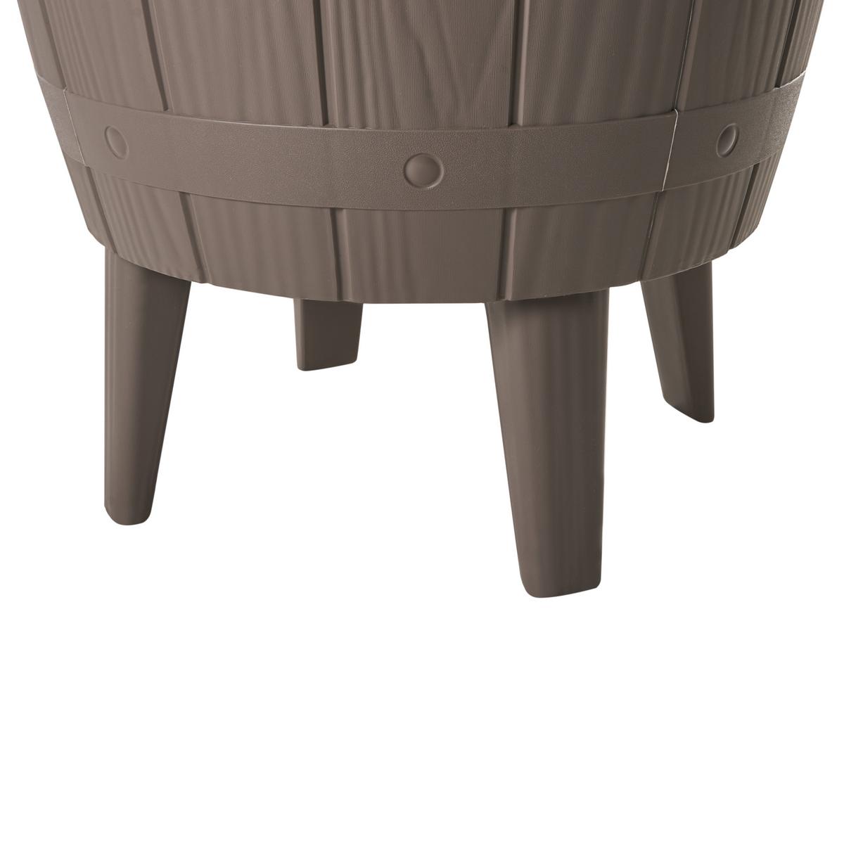 KÜHLBAR 49/49 cm Taupe Silg - Taupe, Kunststoff (49/49/58cm) - Beliani