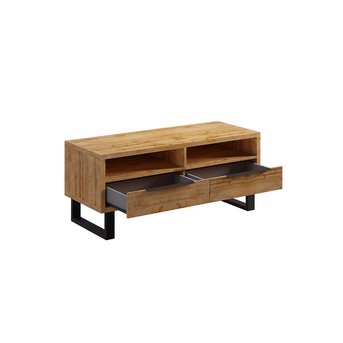 TV-MÖBEL Eden Holz und Metall - Braun, Holzwerkstoff (124/50/50cm) - Petits-meubles