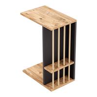 BEISTELLTISCH Siikainen - Schwarz/Braun, Holzwerkstoff (29/44/65cm) - [en.casa]