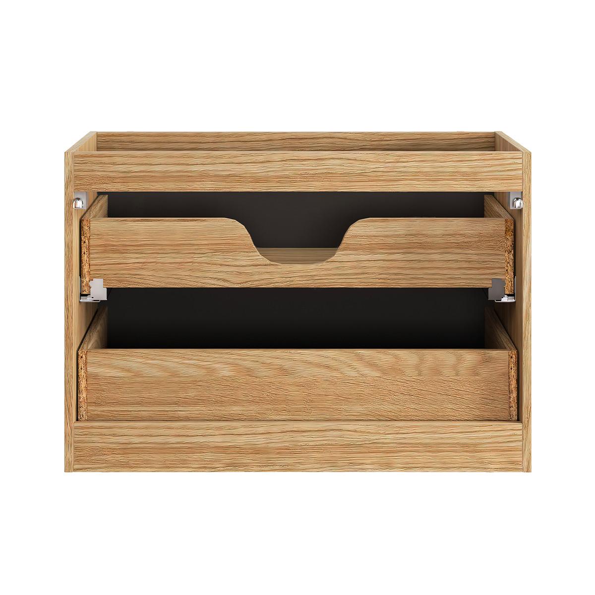 WASCHTISCH 80cm Elora Schwarz und Holz - Schwarz, Holzwerkstoff (80/59/46cm) - Petits-meubles