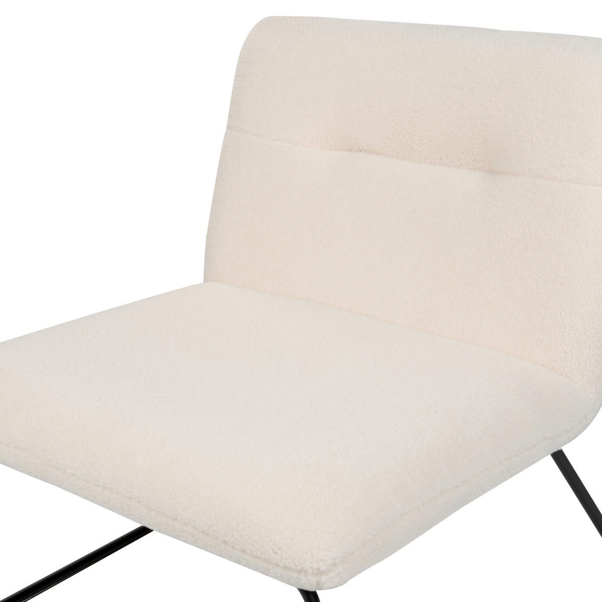 SESSEL Bouclé weiß/schwarz Cotulla - Schwarz/Weiß, Textil (69/78/77cm) - Beliani