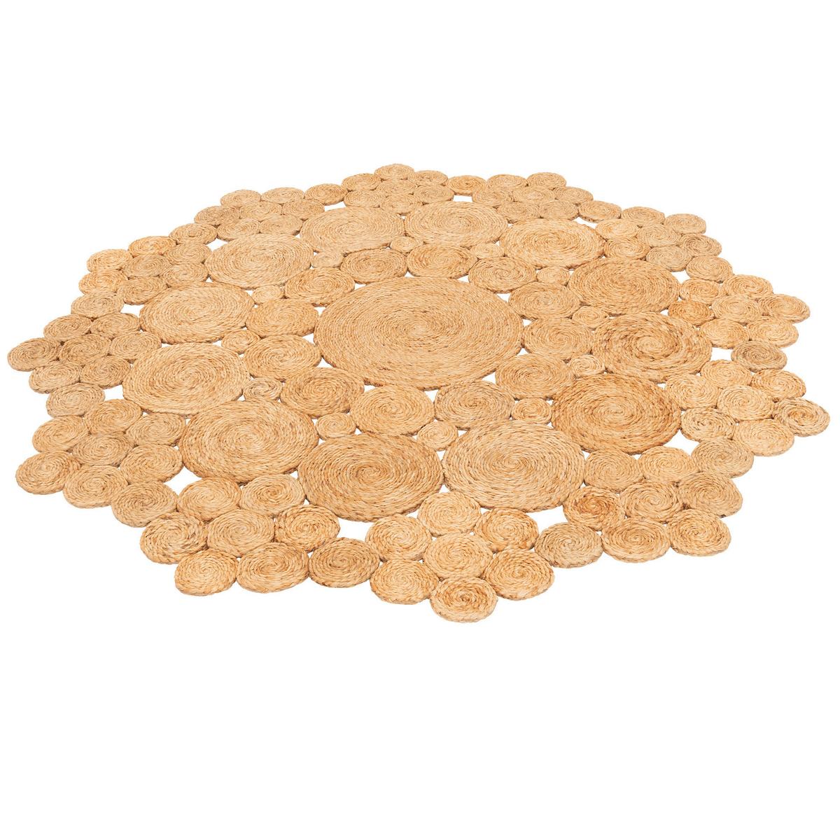 NATURFASER TEPPICH JUTE SALSA NATUR CIRCLE RUND - Beige, Textil (200/200cm) - Pergamon