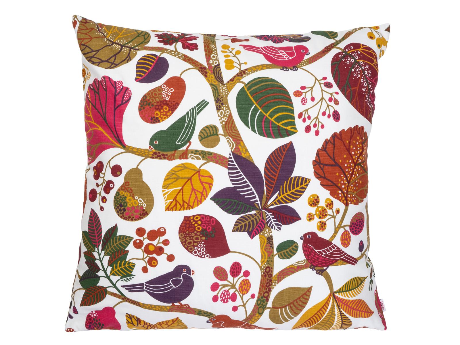 KISSENHÜLLE Zauberwald elfenbein-bunt Baumwolle 60/60 cm - Ecru/Multicolor, Textil (60/60cm) - beties Heimtextil