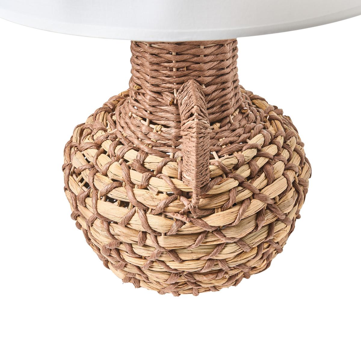 TISCHLAMPE Papierschnur Naturfarben Renard - Naturfarben/Braun, Papier (38/38/55cm) - Beliani