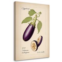 WANDBILD weinlese gemüse aubergine - Beige, Textil (40/60cm) - Feeby