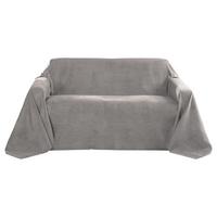 TAGESDECKE Romantica Wildleder Optik 210/280 cm Grau - Grau, Textil (210/280cm) - Beautissu 