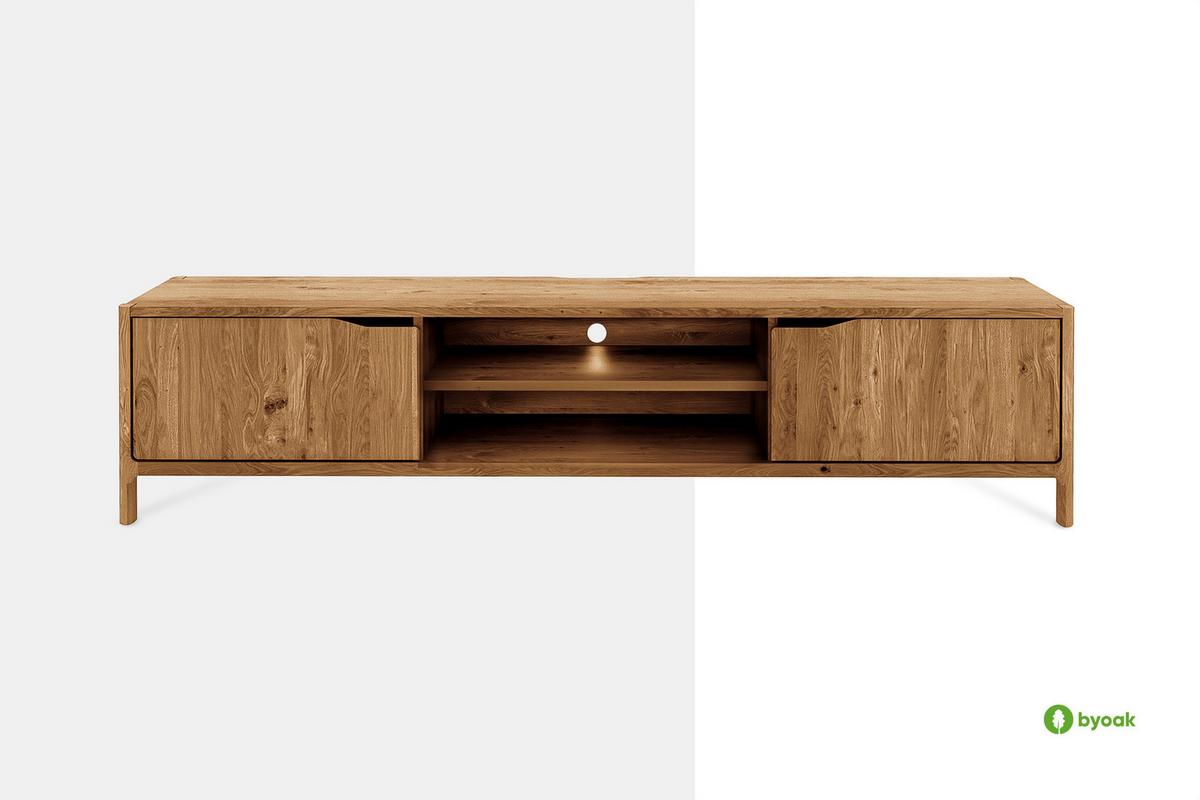 TV-SCHRANK PAUL Kernbuche - Kernbuche, Holz (200/48/50cm) - byoak