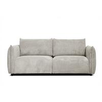 SOFA TAUER 3-Sitzer, weiß - Schwarz/Weiß, Holzwerkstoff/Kunststoff (112/84/206cm) - Wozimo
