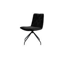 DREHSTUHL NEW CHARME Schwarz Velvet (1er-Set) - Schwarz, Textil (52/87/66cm) - KAWOLA