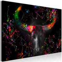KUNSTDRUCK Schwarz 120/80 cm - Multicolor/Schwarz, Textil (120/80cm) - KUNSTLOFT
