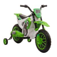 ELEKTROMOTORRAD Kindermotorrad Kinderfahrzeug Elektrofahrzeug Grün+Weiß - Grün, Kunststoff (106.5/51.5/68cm) - HOMCOM