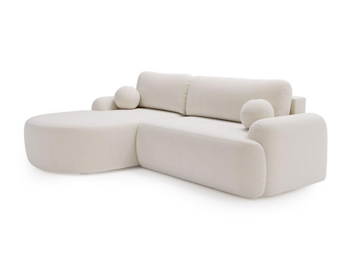 ECKSOFA Aurio weiß Links - Weiß, Holz/Textil (177/261cm) - Graingold