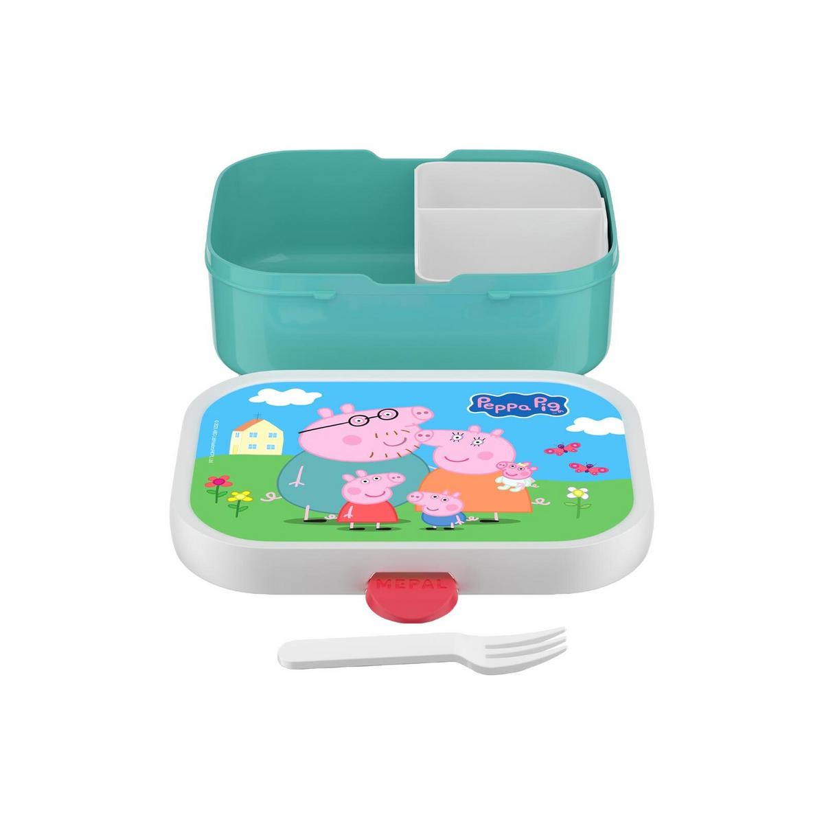 BROTDOSE Campus (2025) Peppa Pig 750 ml - Türkis/Multicolor, Kunststoff (13.2/6.1/17.8cm) - Mepal