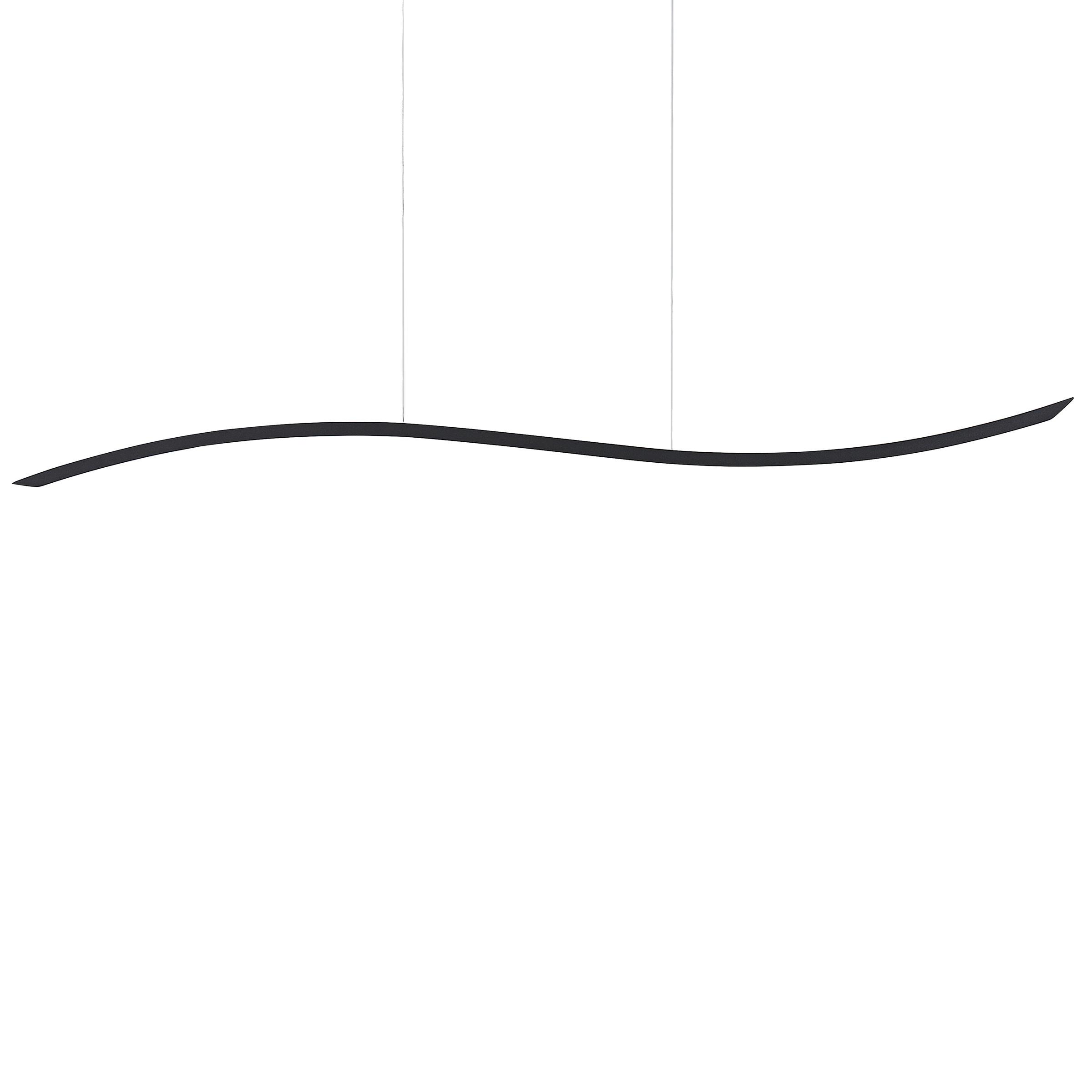 HÄNGELEUCHTE Calao 17/120/160 cm - Schwarz, Metall (17/120/160cm) - Beliani