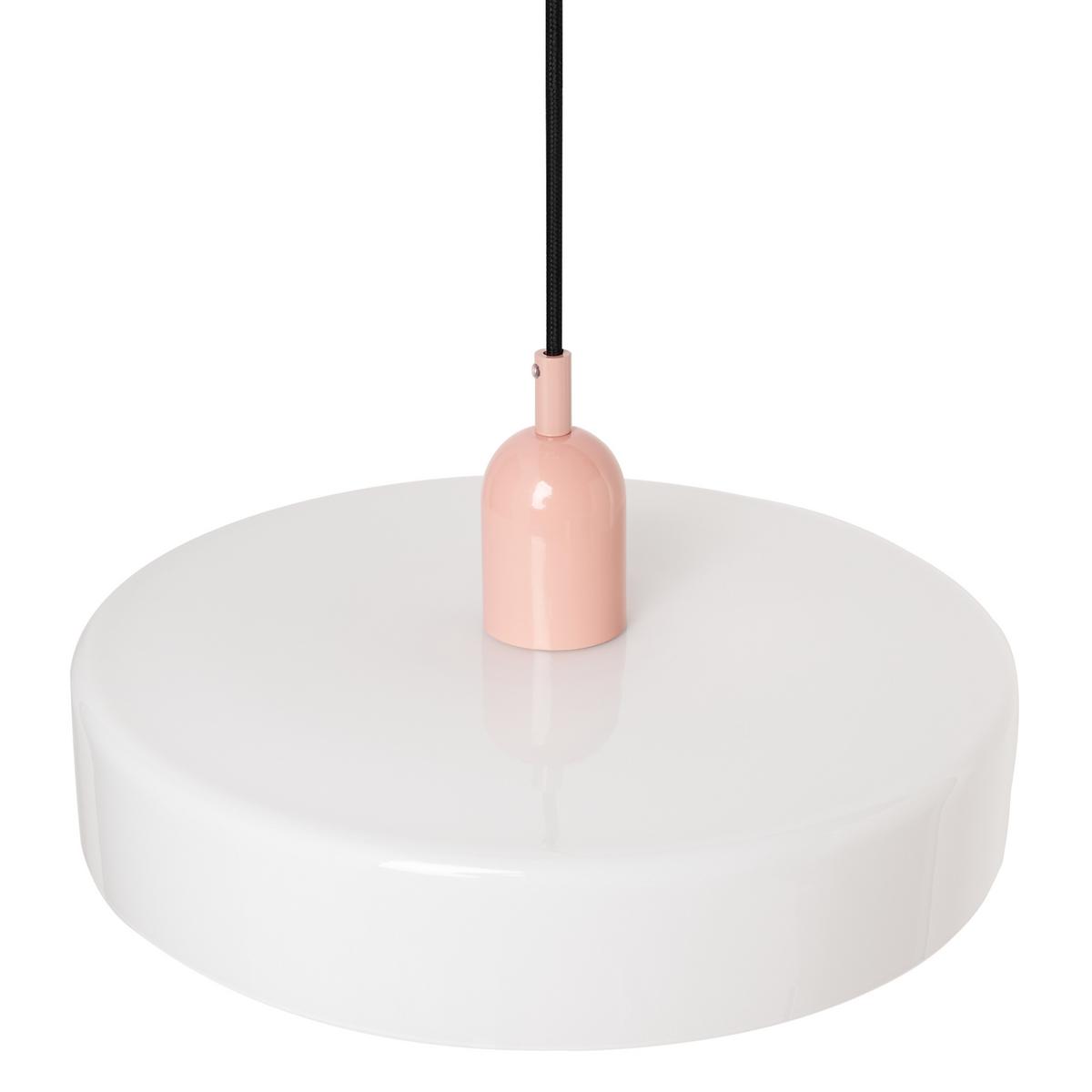 HÄNGELEUCHTE Weiß Paala - Pink/Weiß, Glas (35/35/148cm) - Beliani