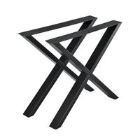 TISCHGESTELL-SET 2 TLG. Greith - Schwarz, Metall (79/72/8cm) - [en.casa]