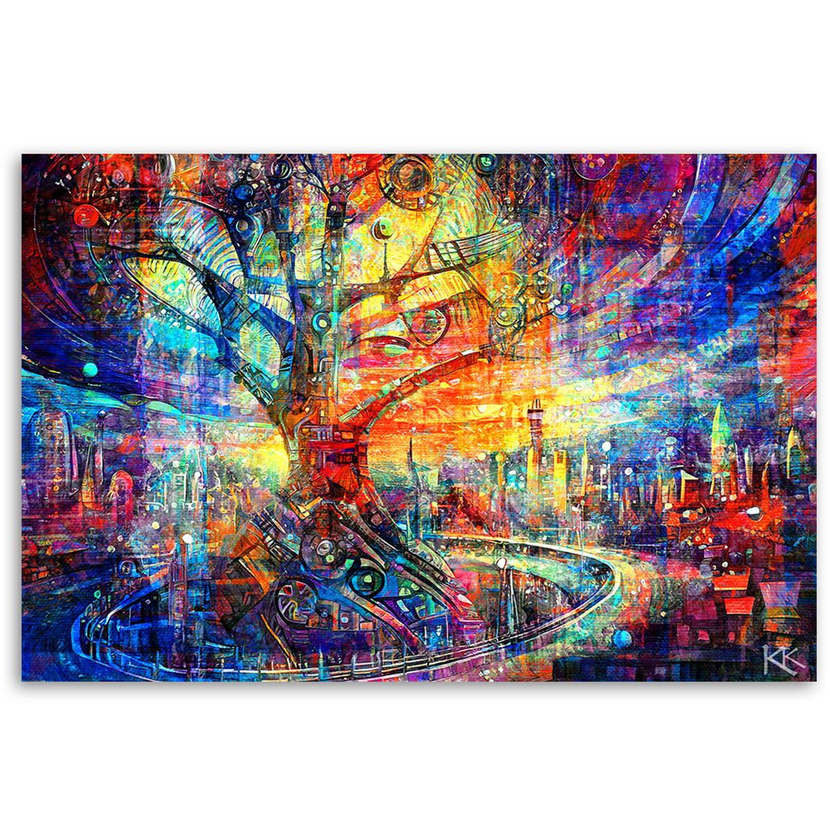 KUNSTDRUCK Lila 60/40 cm - Lila, Textil (60/40cm) - KUNSTLOFT