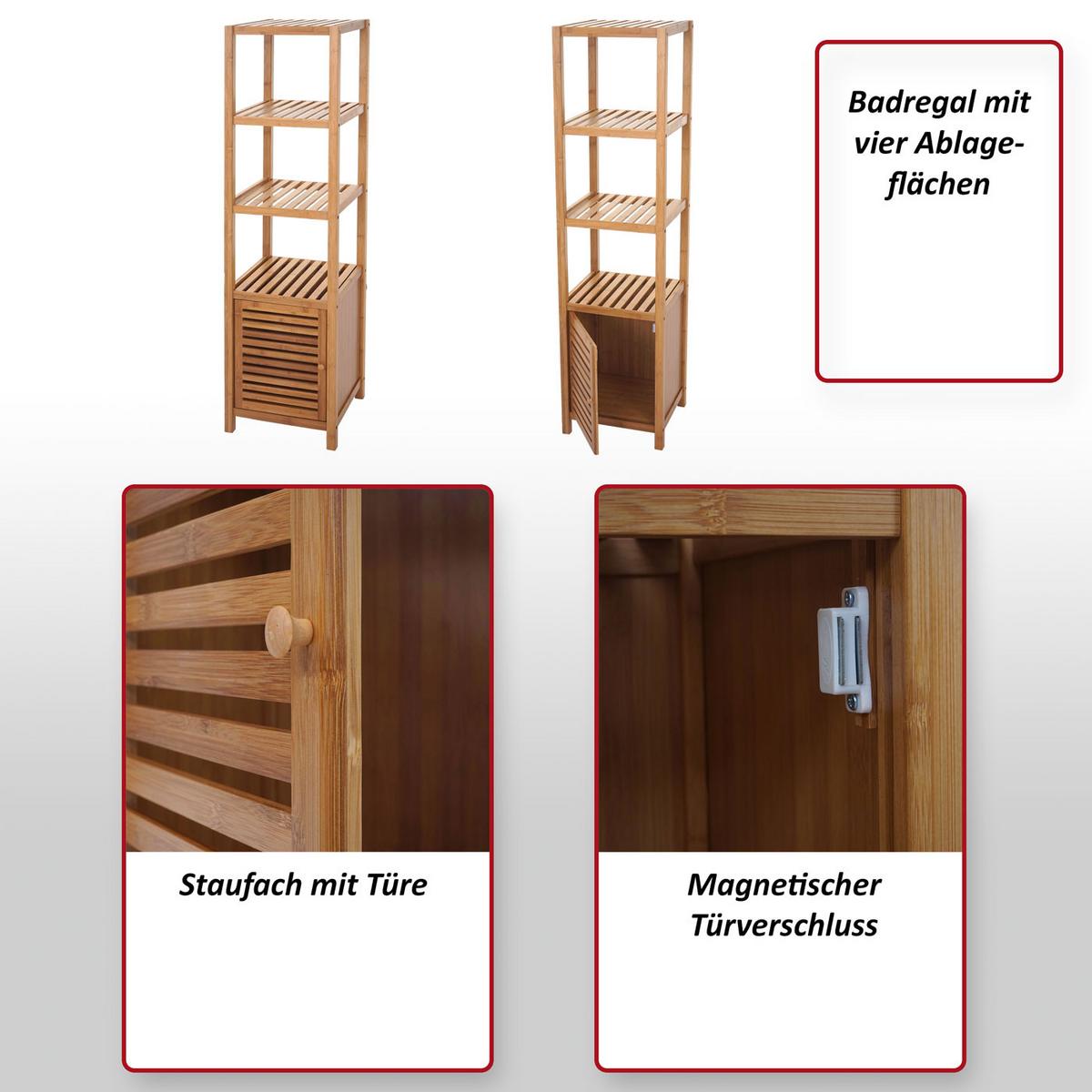 BADREGAL Braun - Braun, Holz (36/80/34cm) - MCW