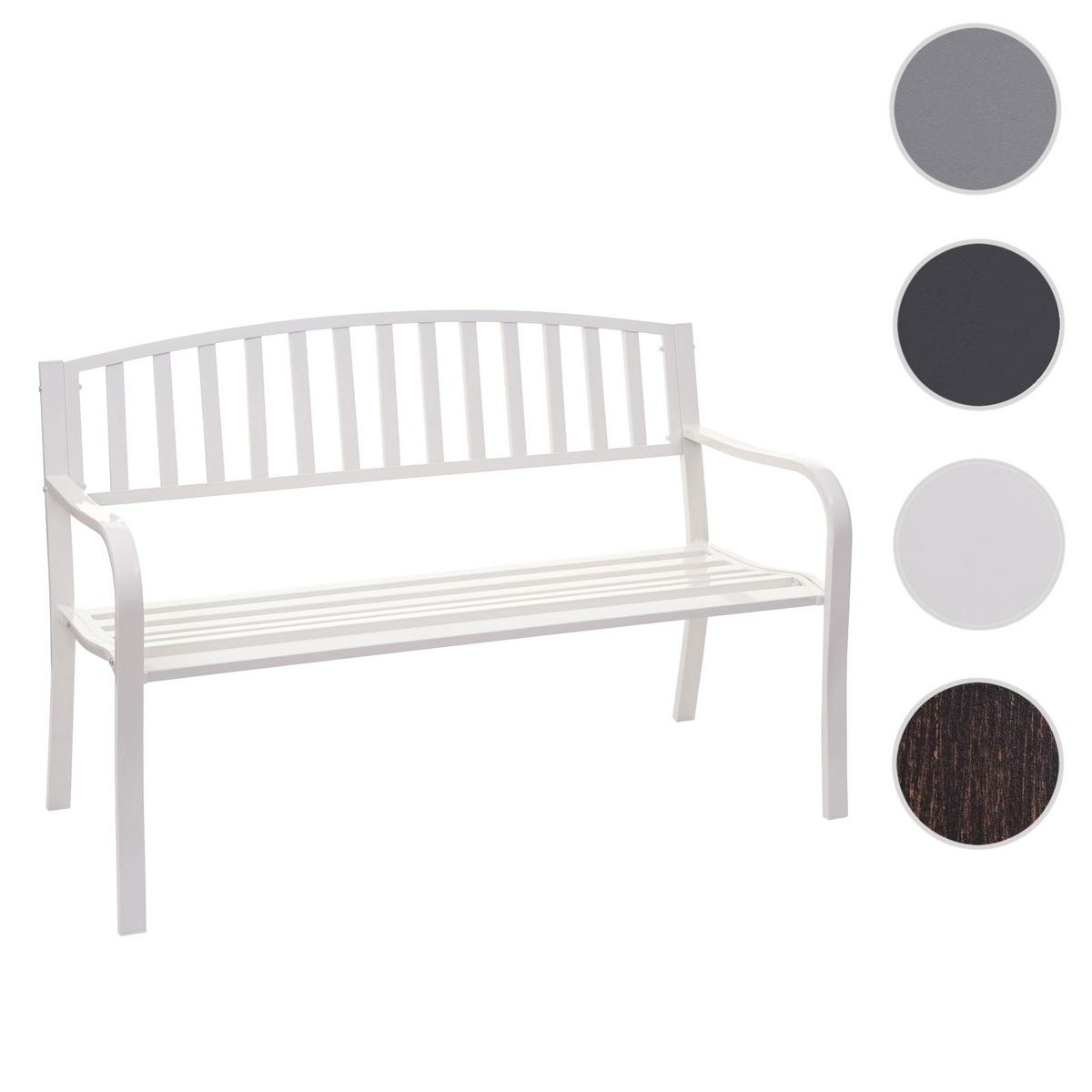 GARTENBANK Weiß - Weiß, Metall (128/87/58cm) - MCW
