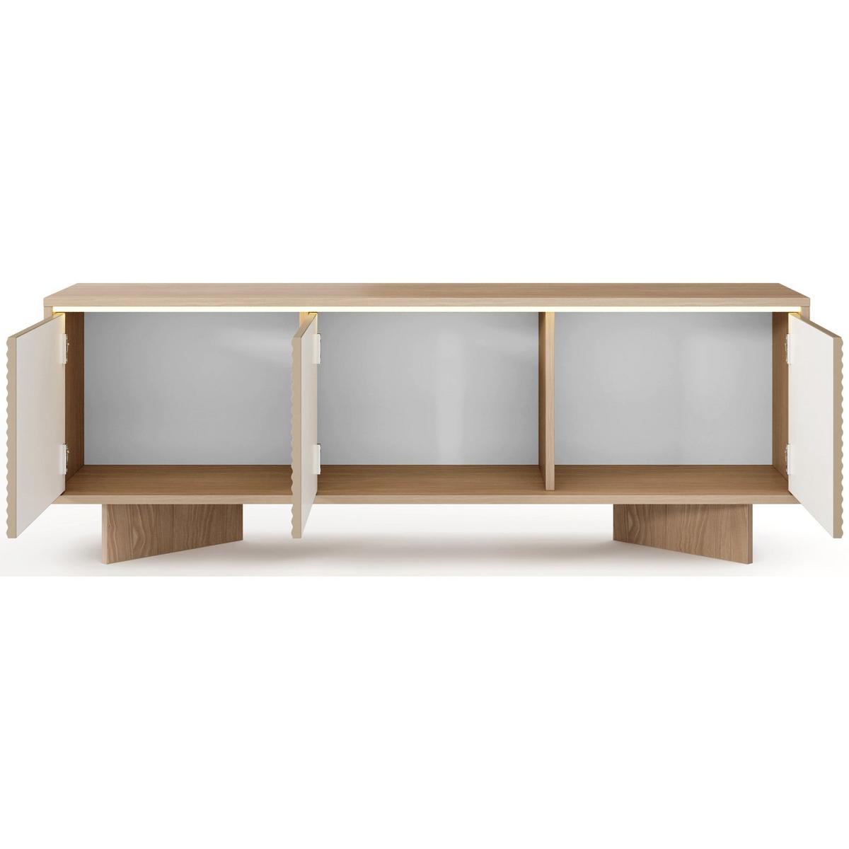 TV-LOWBOARD Semi 153 cm - Beige, Holzwerkstoff (153.9/54.4/40cm) - Selsey