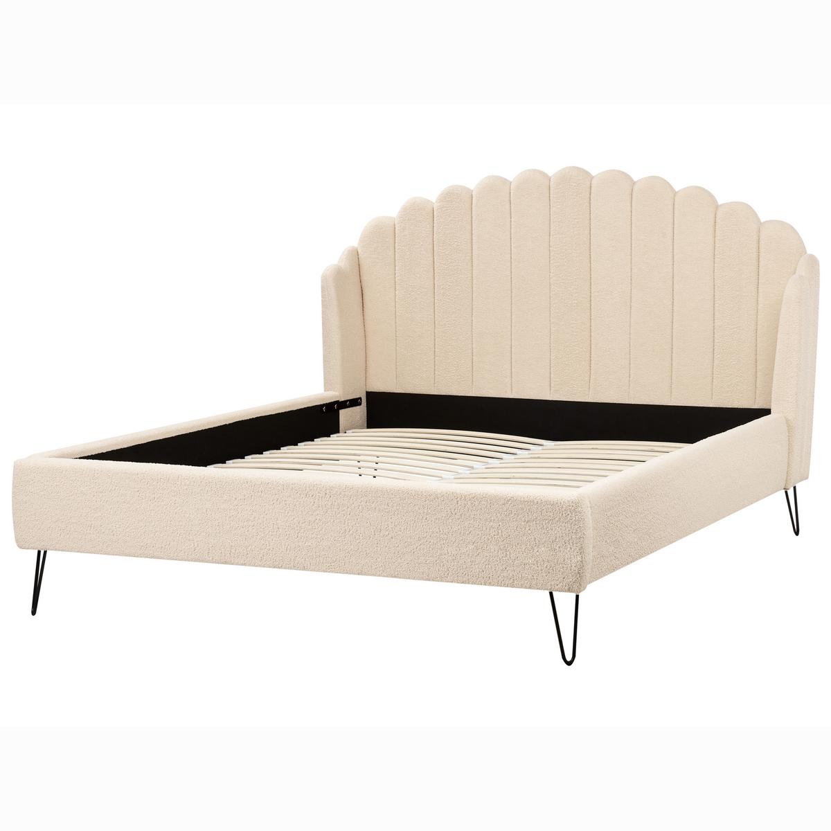 POLSTERBETT mit Lattenrost 140x200 cm Beige Ambillou - Beige, Textil (140/200cm) - Beliani