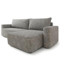 ECKSOFA BELARO BL Hellgrau Chenille mit Schlaffunktion - Hellgrau, Holz/Textil (280/162cm) - MASSENO