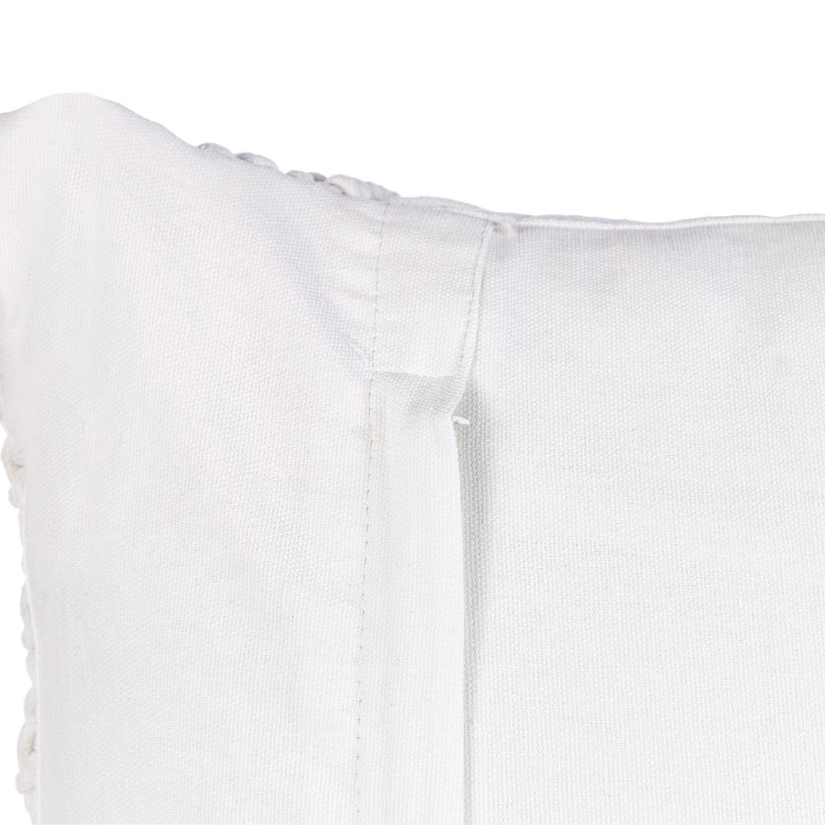 DEKOKISSEN 2er-Set Weiß 45/45 cm Bamian - Weiß, Textil (45/45cm) - Beliani
