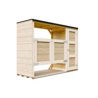 MÜLLTONNENBOX 2er 240L, M981A, aus wetterfestem LP Smartside Holz - Beige, Holz (217/159/75cm) - Timbela