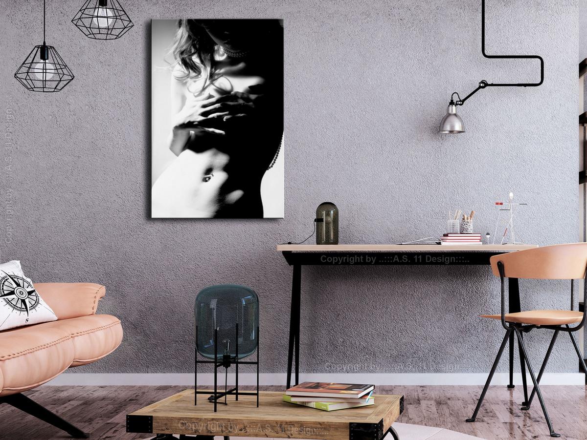 KUNSTDRUCK Schwarz-Weiß 40/60 cm - Schwarz, Textil (40/60cm) - KUNSTLOFT