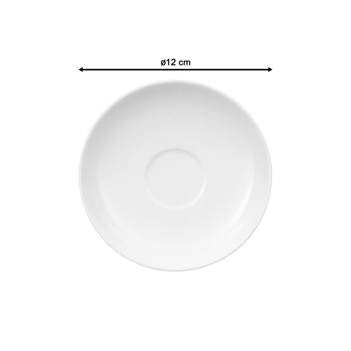 MOKKA-/ ESPRESSOUNTERTASSE Royal weiß ø 12.0 cm 6er Set - Weiß, Keramik (12cm) - Villeroy & Boch