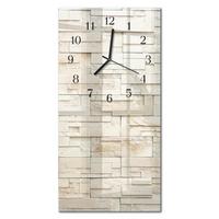 WANDUHR aus Glas 30x60 cm - Steinmauer - Braun, Glas (30/60/0.4cm) - TULUP