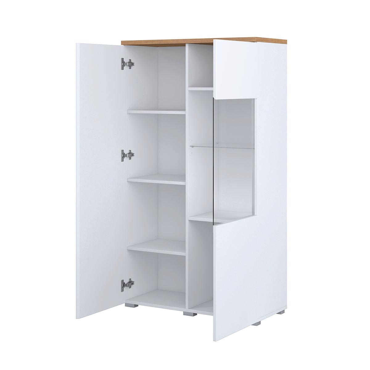 GESCHIRRSCHRANK Liko Weiß und Holz - Weiß, Holzwerkstoff (80/140/34.5cm) - Petits-meubles