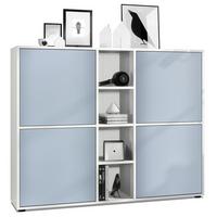 HIGHBOARD Cuba Türen in Denim matt - Pastellblau, Holzwerkstoff (130.5/105.5/35.5cm) - Vladon