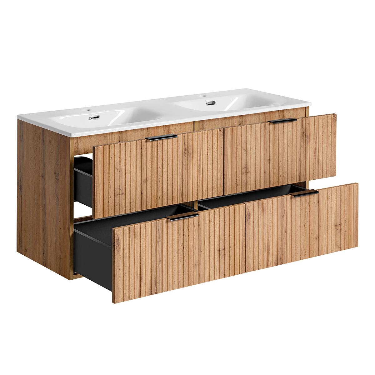 DOPPELWASCHTISCH 120.4cm Adriel Holz - Braun, Holzwerkstoff (120.4/57/46cm) - Petits-meubles