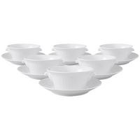 SUPPENTASSEN MIT UNTERTASSEN Cellini weiß 400 ml 6er Set - Weiß, Keramik (0.4L) - Villeroy & Boch